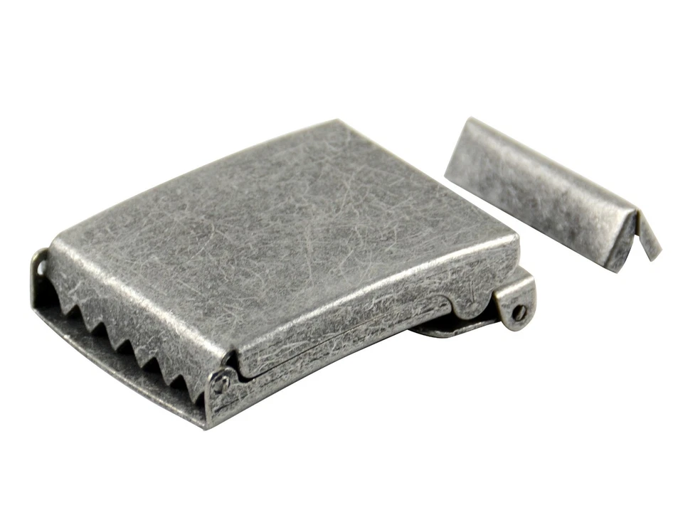 MYBAENDER STOFFGÜRTELSCHNALLE MIT ENDSTÜCK KLAPPSCHNALLE B:4 CM ANTIK CANVAS GÜRTEL KKLP