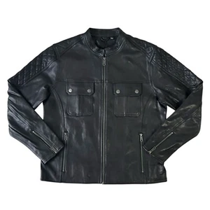 Harley Davidson Leather Mechanic Jacket Men's Size Large Black 97006-23VM NEW - Picture 1 of 17