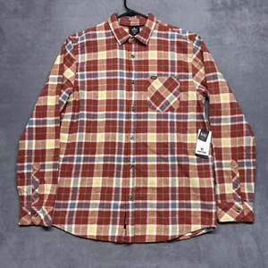 Ripcurl Shirt Men's Medium Multicolor Plaid 100% Cotton Long Sleeve Button-Up - Picture 1 of 11