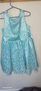 youngland teal blue sleeveless dress size 6 - Picture 1 of 2