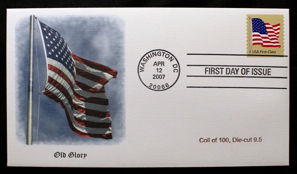 US Stamps FDC - #4132 USPS 2007 41c American Flag FDC RFC01 - Image 1 of 1