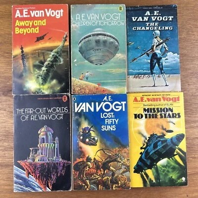 A. E. Van Vogt Book Lot 6, The Changeling, Fifty Suns, Away and Beyond plus More - Image 1 of 4