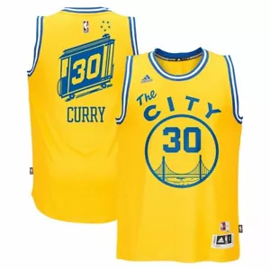 Adidas Stephen Curry Golden State Warriors Hartholz Klassiker Swingman Trikot - Bild 1 von 3