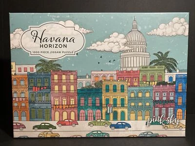 Havana Horizon 1000 Piece Jigsaw Puzzle Pink Sky New Sealed - Image 1 of 4