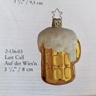 Tasse à bière en or emoji verre inge allemand verre soufflé ornement de Noël dernier appel