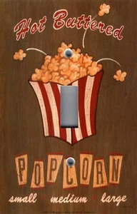 Light Switch Plate Switchplate & Outlet Covers MOVIES HOT BUTTERED POPCORN - Picture 1 of 26