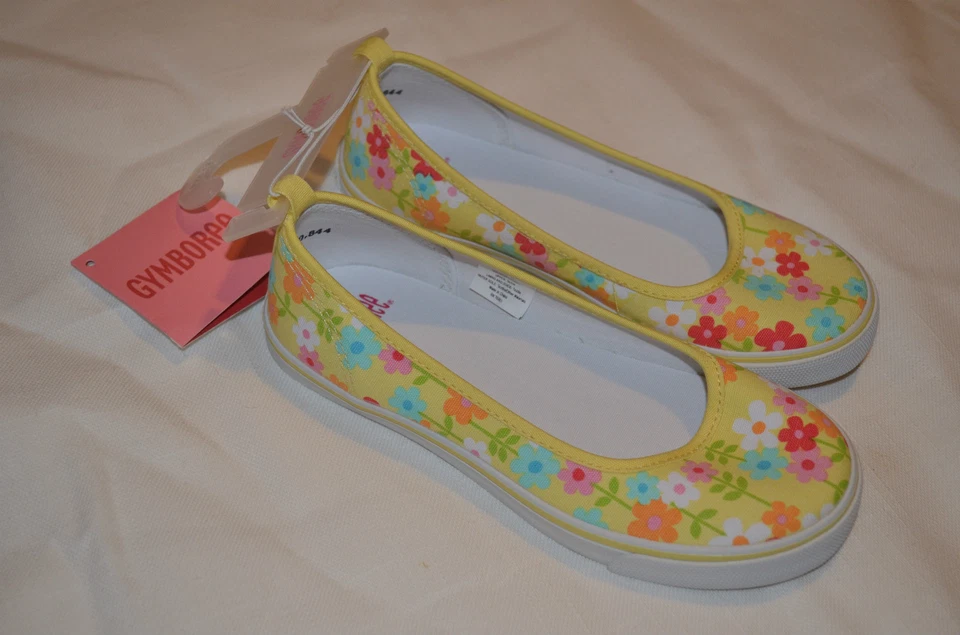 Gymboree PRIMAVERA ARCO IRIS Amarillo Flor Lona Tenis Zapatos Nuevos con Etiquetas 1 Foto 1 de 1