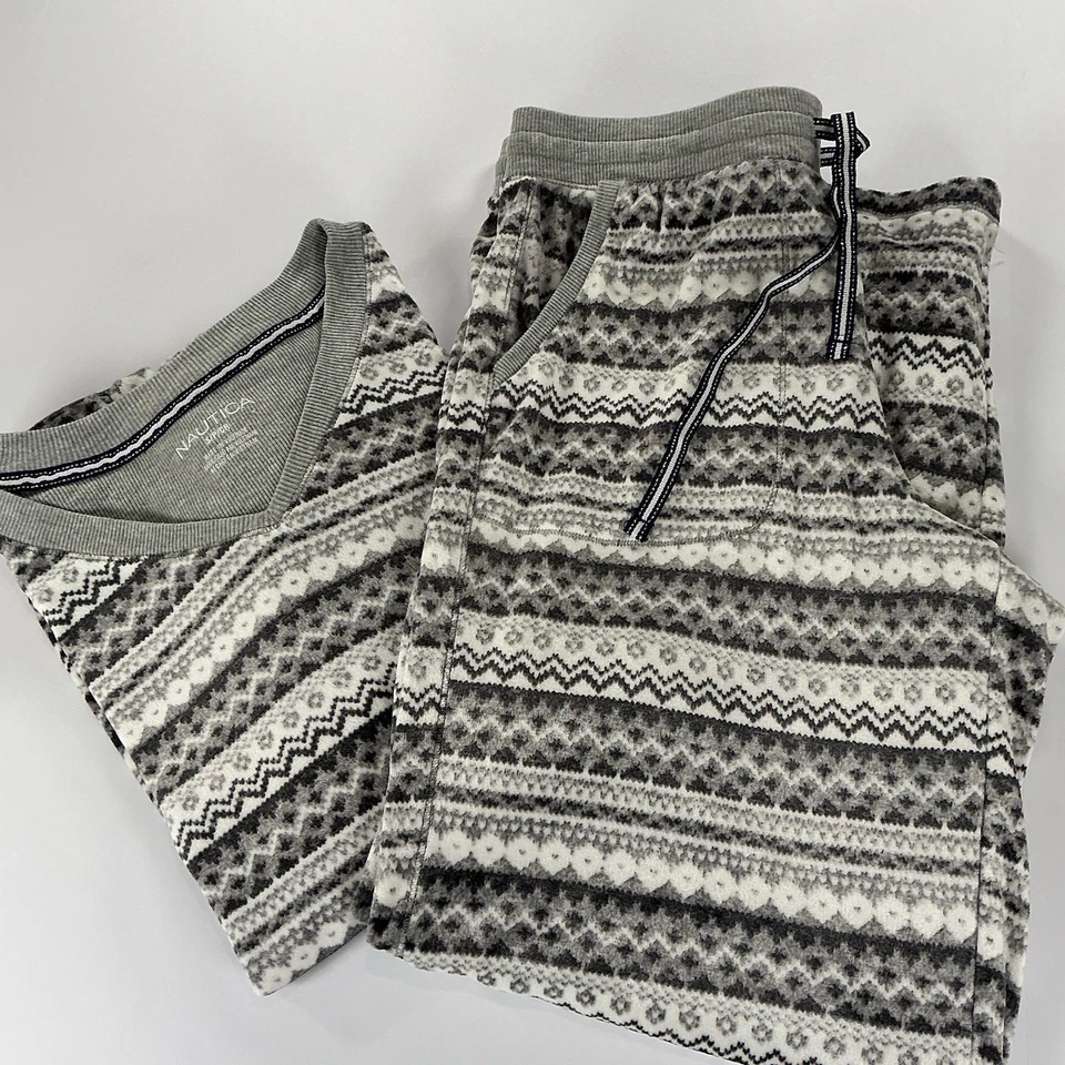 Juego de pijama para mujer Nautica gris suave blanco 2 piezas, talla S (6-8) nuevo sin etiquetas Foto 1 de 4