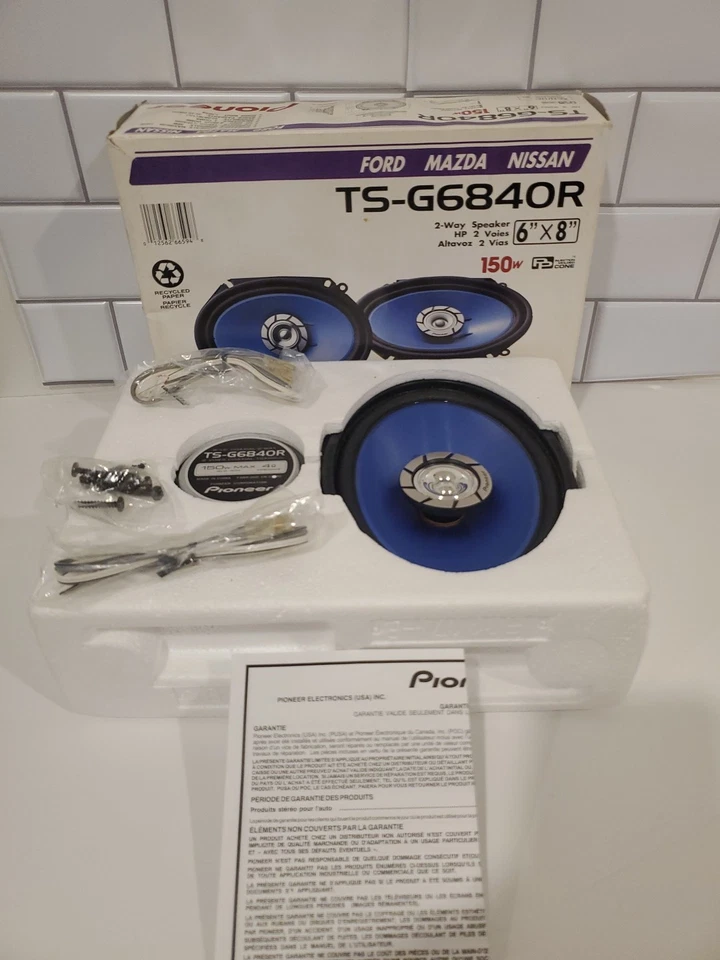 PIONEER TS-G6840R 6"x8" 2-WAY Car Audio Coaxial Speakers 6x8 150 Watt Ford Mazda - Image 1 of 4