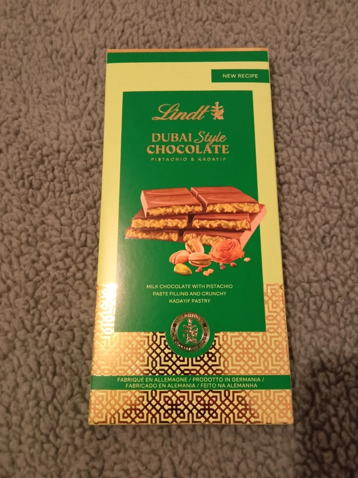 Lindt Dubai Style Chocolate. Tablette chocolat pistache. Kadayif - Bild 1 von 1