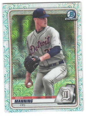 2020 Bowman Chrome Matt Manning #BCP-229 Prospects Mojo Refractor - Image 1 of 2