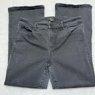 Ann Taylor The Slim Boot Calce Curvilíneo Negro Denim Talla 12P Foto 1 de 4