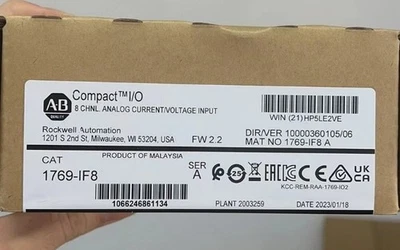 New Sealed Allen Bradley 1769-IF8 SER A CompactLogix 8 Pt Analog Input Module - Image 1 of 4