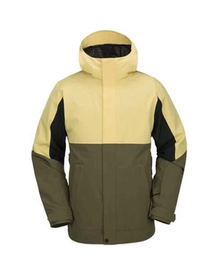 Volcom Brighton Full Zip Snowboard Jacket Men's Size XL Ivy Green Yellow 15K WP - Image 1 of 4