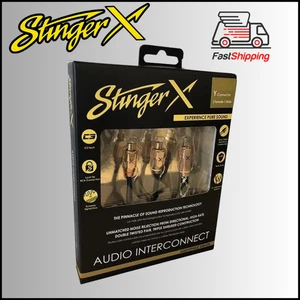 Stinger XI32YF / X3 SERIES - RCA Y CONNECTOR (1) MALE - (2) FEMALE  CABLE *NEW* - Picture 1 of 5