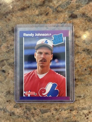 Tarjeta de novato Randy Johnson Donruss 1989 clasificación #42 *triple error* Foto 1 de 2