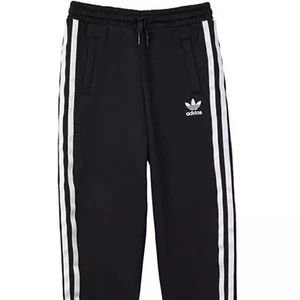 NWT Adidas Originals Girls Black Three Stripe Jogger Sweatpants Glitter Size XL - Picture 1 of 11