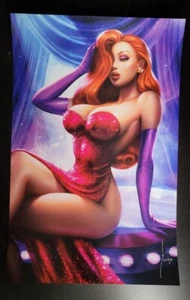 Sun Khamunaki Jessica Rabbit 11x17 Print Signed - Picture 1 of 1