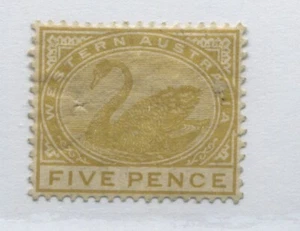 Western Australia 1890 5d Swan mint o.g. hinged - Picture 1 of 1