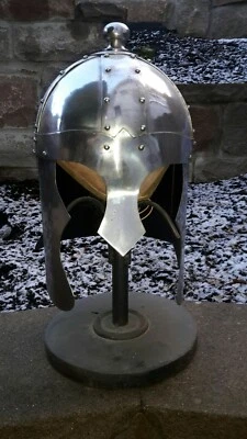 Nasalhelm Ritterhelm Ritterrüstung komplett tragbar Topfhelm Helm Rüstungsteil - Bild 1 von 4