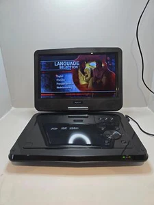 Reproductor de DVD portátil Maxtek Vision 10" - usado en caja - pantalla giratoria 180° - Imagen 1 de 8