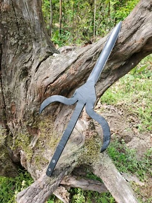 Punta de lanza de jabalí forjado a mano KAMA YARI hoja resorte acero Foto 1 de 4