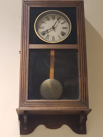 Antique Working 1920's SESSIONS 8 Day 'Time & Strike' Oak Regulator Wall Clock Cover
