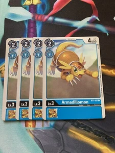 Digimon TCG Singles - Armadillomon x4 - BT1-027 - Common - NM - Playset - Picture 1 of 1