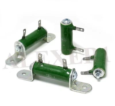 4 pcs Wirewound Power Ceramic Resistor 10 Watts Tube Amps w/ Mounting USSR  - Image 1 of 3