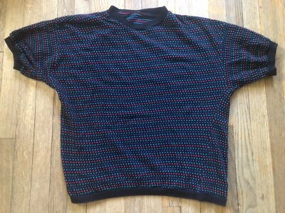 Camiseta De Colección Años 80 Puntada a Lunares, Negra Multicolor, Género Neutro, Hombre’s Lrg Foto 1 de 4