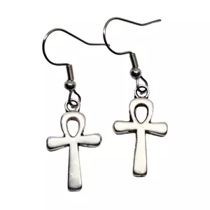 Ankh Earrings Jewellery Egyptian Life Cross Symbol of Life Vitality Jewelry - Picture 1 of 20