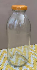 *GLASS MILK BOTTLE* 500ml {Lid / Juice / Refill / Party / Vase / Picnic / Eco} - Picture 1 of 5