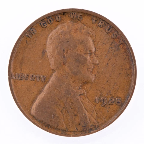 ERROR 1928 Lincoln Cent ANACS VF20 Multiple Laminations 1c Certified Wheat Cover