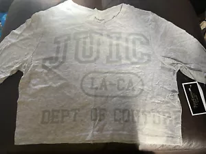 BNWT JUICY COUTURE LADIES GREY CROP TOP SIZE S - Picture 1 of 4