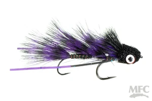 3 PACK MFC GALLOUP AUTHENTIC MICRO DUNGEON ARTICULATED FLY BARRED PURPLE SZ. #10 - Picture 1 of 6