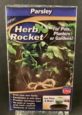 Herb Rocket - Perejil - Crece en interiores o exteriores - Para macetas/plantadoras/jardines Foto 1 de 4