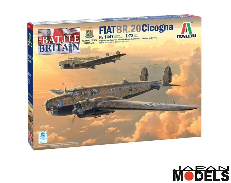 FIAT BR.20 CICOGNA Super decal Sheet for 5 ver. Italeri No.1447 1/72 Model Kit  - Immagine 1 di 1