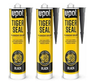 3 x Upol Tiger Seal Black 310ml Polyurethane Adhesive Sealant TIG/NB New U-POL - Picture 1 of 2