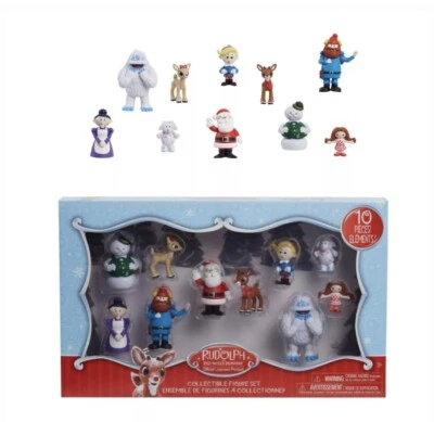 Juego de 10 figuras coleccionables de Rudolph el reno nariz roja juguetes inadaptados solo juega Foto 1 de 4