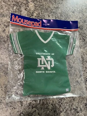 Brand New University Of North Dakota Green/White Jersey Shape Mousepad Non-Slip - Image 1 of 2