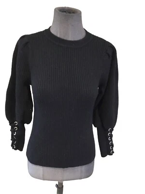 Très Beau Pull Laine Noir Bash 34 Tbe Authentique  - Photo 1/4
