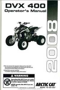 2008 Arctic Cat 400 DVX ATV Owners Manual : 2258-086 - Picture 1 of 1