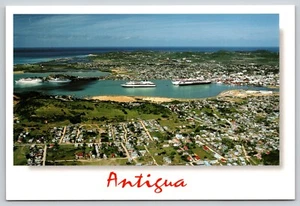 Postcard Cruise Ships at Antigua Island Caribbean Island Waladli or Wadadl - Picture 1 of 2