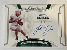 2020 Flawless Collegiate Austin Ekeler Team Slogan Signatures Auto On Card #1/5