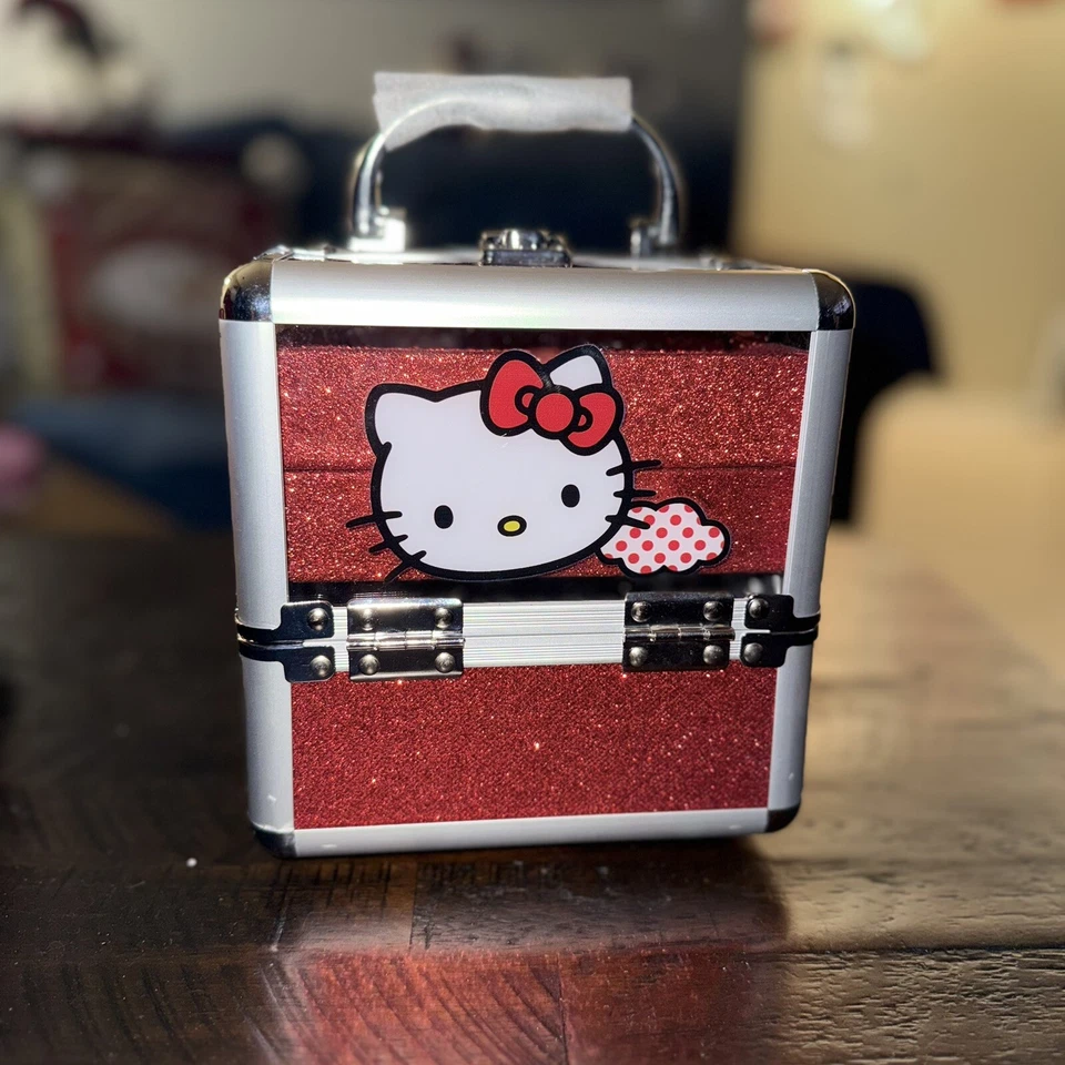 Hello Kitty Sanrio Plegable Maquillaje Brillo Caja de Viaje Regalo para Niñas Mujer Nuevo Foto 1 de 4