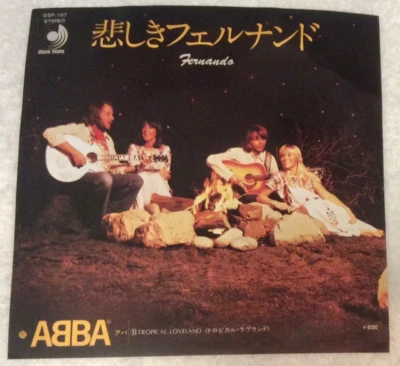 Japan ABBA  Original 1976 FERNANDO DSP-107 with LYRICS   7" Discomate - Image 1 of 4