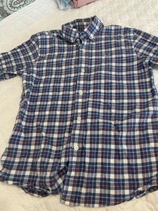 Vineyard Vines Boys Plaid Button Down Whale Shirt Spring Summer Size S 8-10 - Picture 1 of 6
