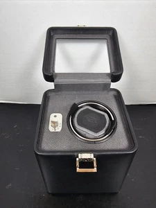 Wolf Designs Modul 1.5 Single Uhrenbeweger Rotator schwarz Leder Vitrine - Bild 1 von 5