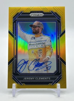 🔥Jeremy Clements NUMBERED(/10) GOLD SIGNATURE AUTO 2023 Panini Prizm #58 SSP🔥 - Image 1 of 4