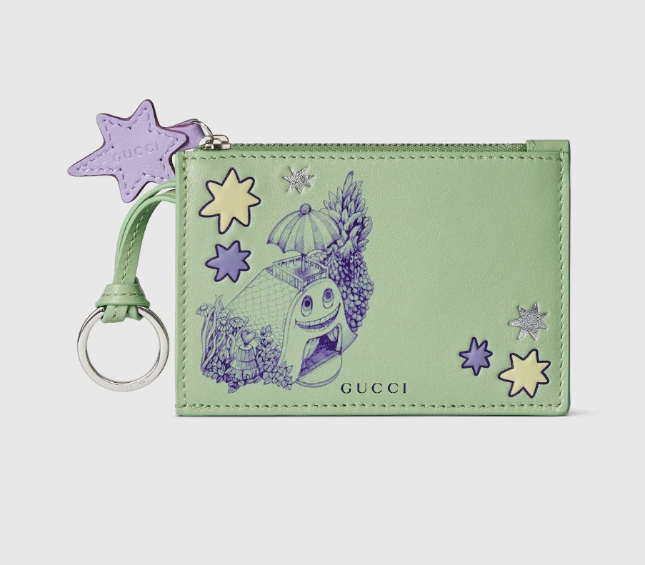 NUEVO GUCCI x Higuchi Yuko Key Pouch Verde Amarillo Limitado Japón Auténtico Foto 1 de 1